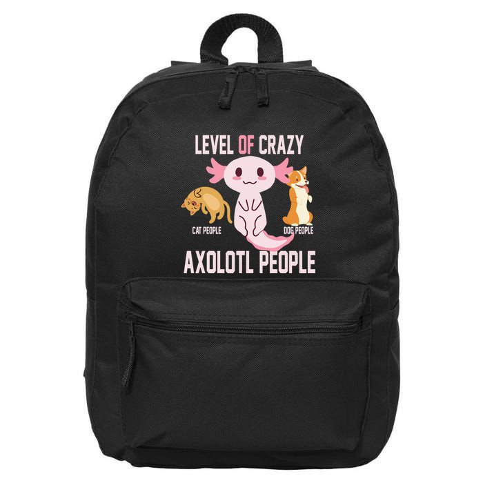 Level Of Crazy Axolotl People 16 in Basic Backpack