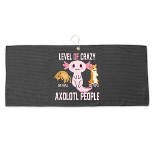 Level Of Crazy Axolotl People Large Microfiber Waffle Golf Towel