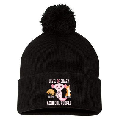 Level Of Crazy Axolotl People Pom Pom 12in Knit Beanie