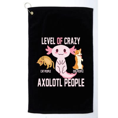 Level Of Crazy Axolotl People Golf Towel