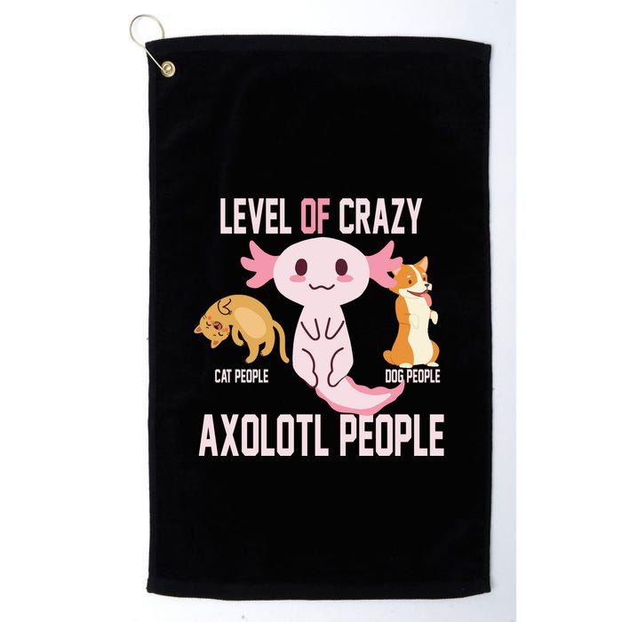 Level Of Crazy Axolotl People Golf Towel