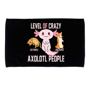 Level Of Crazy Axolotl People Microfiber Hand Towel