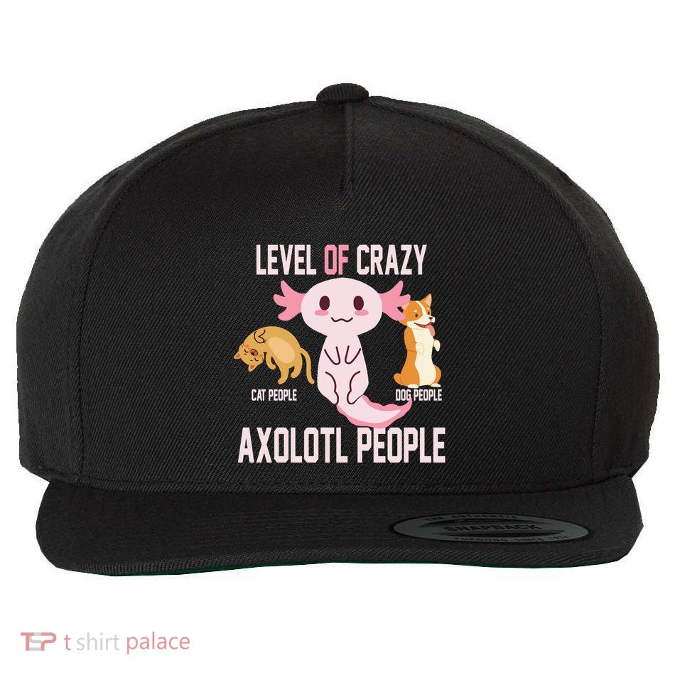 Level Of Crazy Axolotl People Wool Snapback Cap
