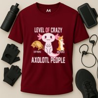 Level Of Crazy Axolotl People Cooling Performance Crew T-Shirt