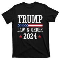 Law & Order Cops For Trump 2024 Police Thin Blue Line T-Shirt