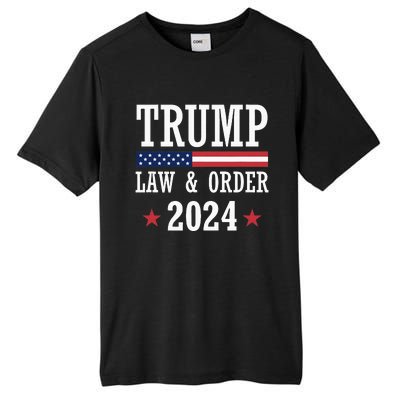 Law & Order Cops For Trump 2024 Police Thin Blue Line Tall Fusion ChromaSoft Performance T-Shirt