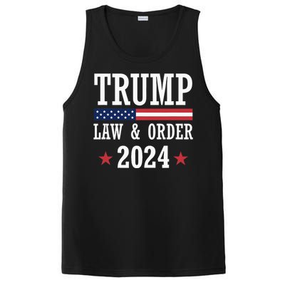 Law & Order Cops For Trump 2024 Police Thin Blue Line PosiCharge Competitor Tank