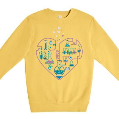 Love Of Chemistry Heart Premium Crewneck Sweatshirt