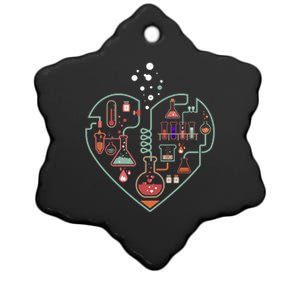 Love Of Chemistry Heart Ceramic Star Ornament