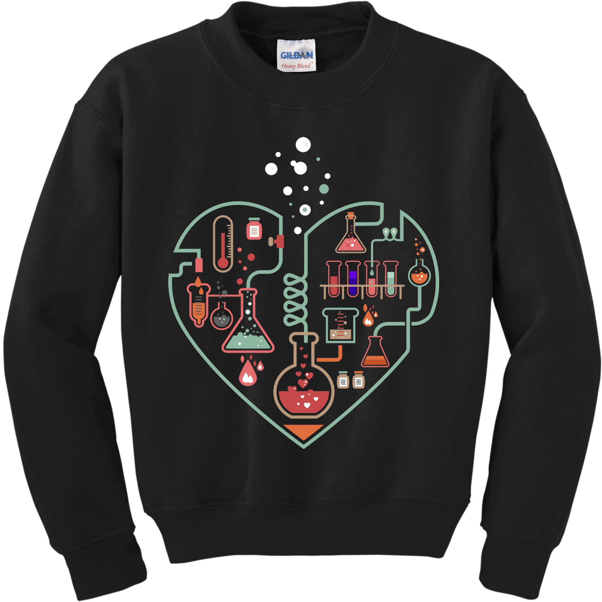 Love Of Chemistry Heart Kids Sweatshirt