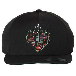 Love Of Chemistry Heart Wool Snapback Cap