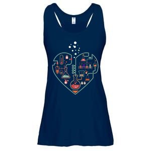 Love Of Chemistry Heart Ladies Essential Flowy Tank