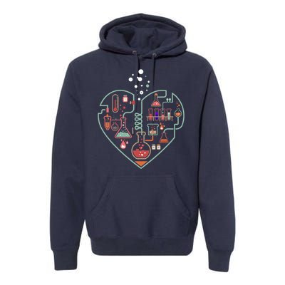 Love Of Chemistry Heart Premium Hoodie