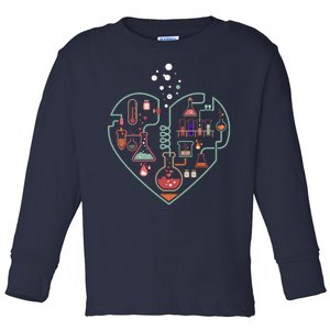 Love Of Chemistry Heart Toddler Long Sleeve Shirt