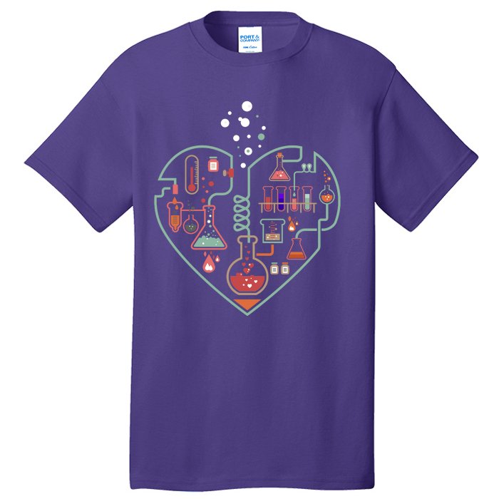 Love Of Chemistry Heart Tall T-Shirt