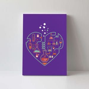 Love Of Chemistry Heart Canvas