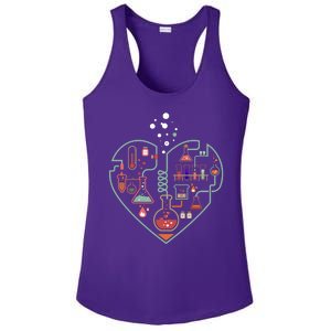 Love Of Chemistry Heart Ladies PosiCharge Competitor Racerback Tank