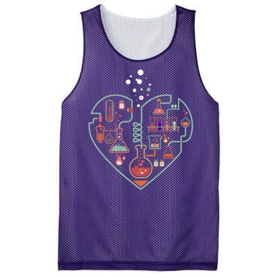 Love Of Chemistry Heart Mesh Reversible Basketball Jersey Tank