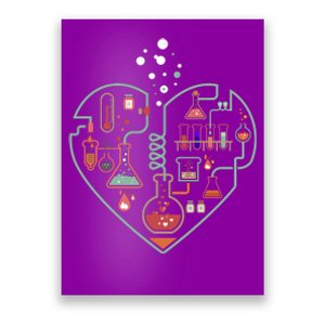 Love Of Chemistry Heart Poster