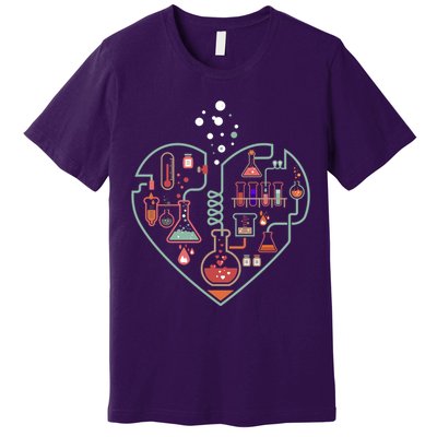 Love Of Chemistry Heart Premium T-Shirt