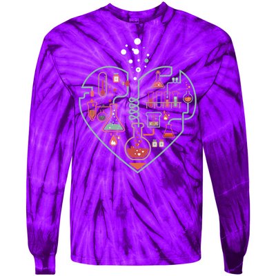 Love Of Chemistry Heart Tie-Dye Long Sleeve Shirt