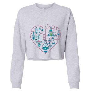 Love Of Chemistry Heart Cropped Pullover Crew