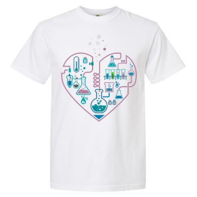 Love Of Chemistry Heart Garment-Dyed Heavyweight T-Shirt