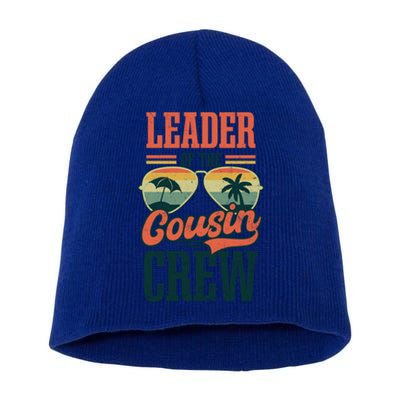 Leader Of Cousin Crew Design Cousin Crew Gift Short Acrylic Beanie