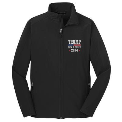 Law & Order Cops For Trump 2024 Police Thin Blue Line Core Soft Shell Jacket