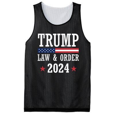 Law & Order Cops For Trump 2024 Police Thin Blue Line Mesh Reversible Basketball Jersey Tank