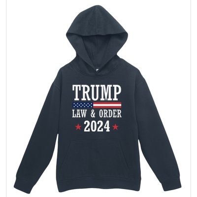 Law & Order Cops For Trump 2024 Police Thin Blue Line Urban Pullover Hoodie