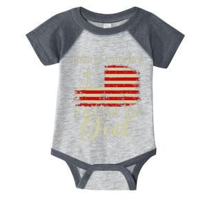 Love Of Country Faith In God Patriotic 4th Of July Christian Infant Baby Jersey Bodysuit