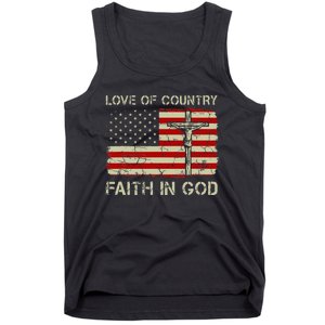 Love Of Country Faith In God Christian Patriotic Tank Top