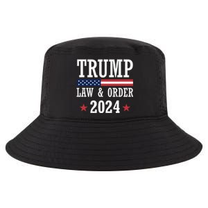 Law & Order Cops For Trump 2024 Police Thin Blue Line Cool Comfort Performance Bucket Hat