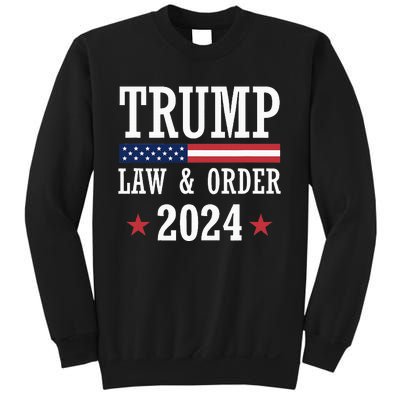 Law & Order Cops For Trump 2024 Police Thin Blue Line Sweatshirt