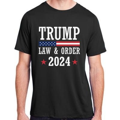 Law & Order Cops For Trump 2024 Police Thin Blue Line Adult ChromaSoft Performance T-Shirt