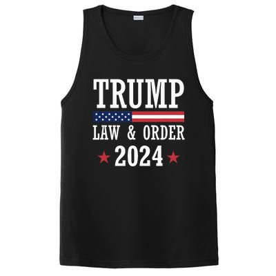 Law & Order Cops For Trump 2024 Police Thin Blue Line PosiCharge Competitor Tank