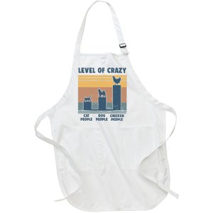 Level Of Crazy Chicken Lover Funny Full-Length Apron With Pockets