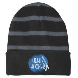 Local Hooker Striped Beanie with Solid Band