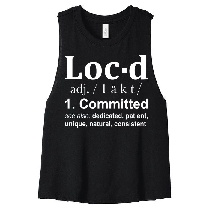 Loc'd Definition Women's Racerback Cropped Tank