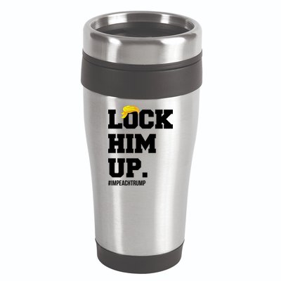 Lock Him Up Resist Trump #impeachtrump 16oz Travel Tumbler