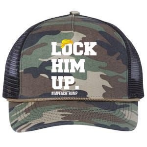 Lock Him Up Resist Trump #impeachtrump Retro Rope Trucker Hat Cap