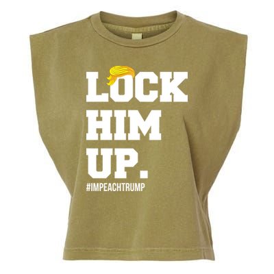 Lock Him Up Resist Trump #impeachtrump Garment-Dyed Women's Muscle Tee