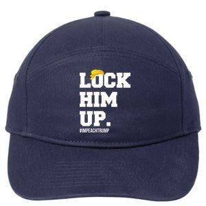 Lock Him Up Resist Trump #impeachtrump 7-Panel Snapback Hat