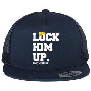 Lock Him Up Resist Trump #impeachtrump Flat Bill Trucker Hat