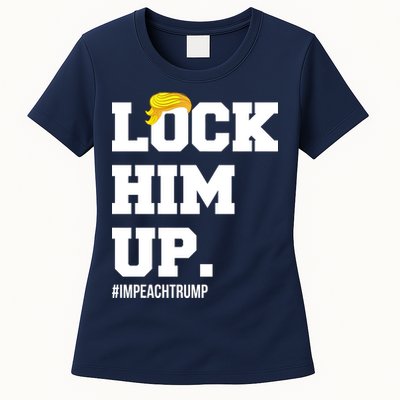 Lock Him Up Resist Trump #impeachtrump Womens T-Shirt