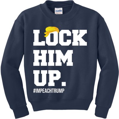 Lock Him Up Resist Trump #impeachtrump Kids Sweatshirt