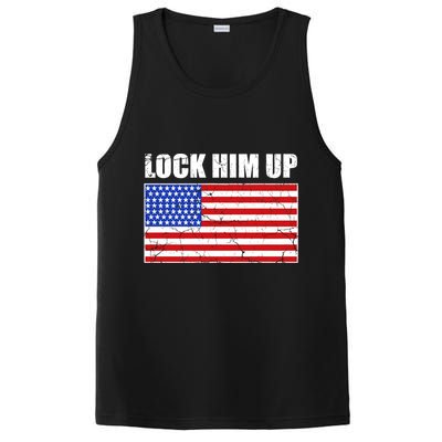 Lock Him Up Resist USA Flag Anti Trump PosiCharge Competitor Tank
