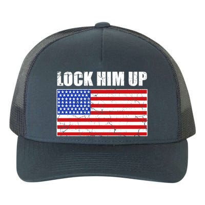 Lock Him Up Resist USA Flag Anti Trump Yupoong Adult 5-Panel Trucker Hat