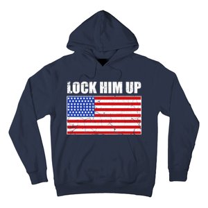 Lock Him Up Resist USA Flag Anti Trump Hoodie